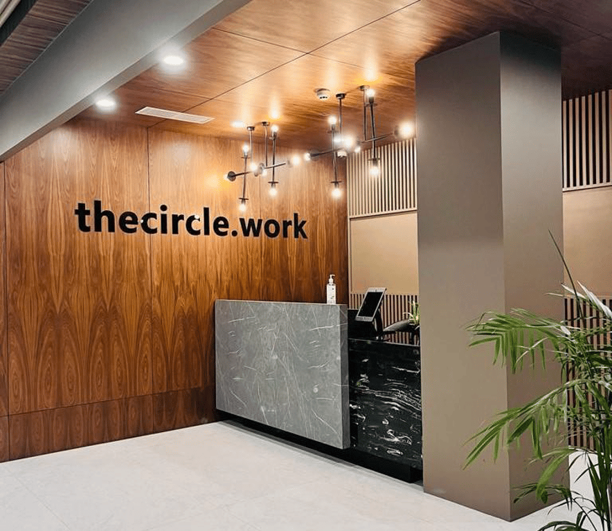 An interior shot of TheCircle.Work - Omaxe Square