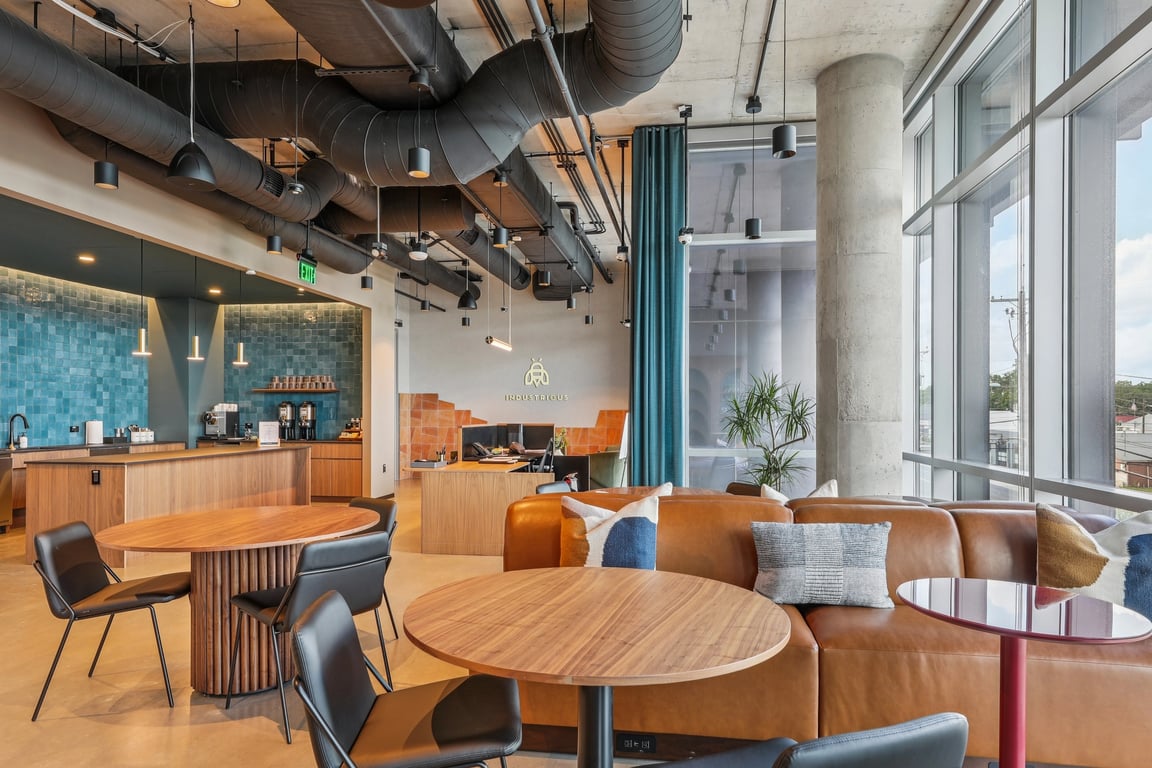 An interior shot of Industrious - Victory Plaza