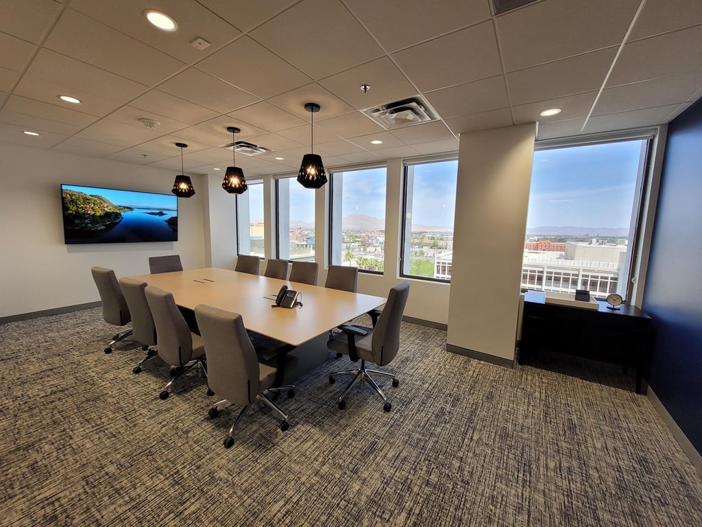 An interior shot of City Hall Boardroom