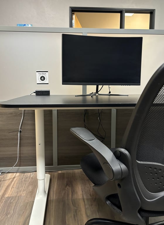 An interior shot of Hot Desk 4