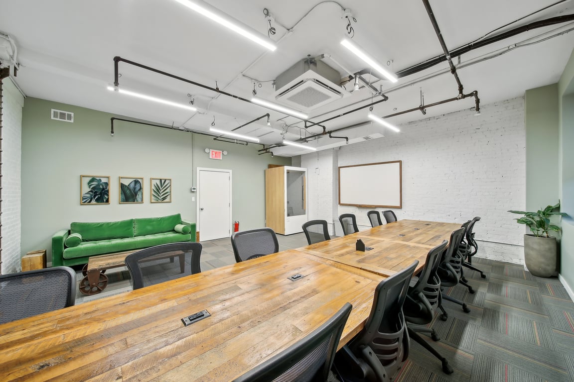 An interior shot of Spacious Meeting Room with Natural Light