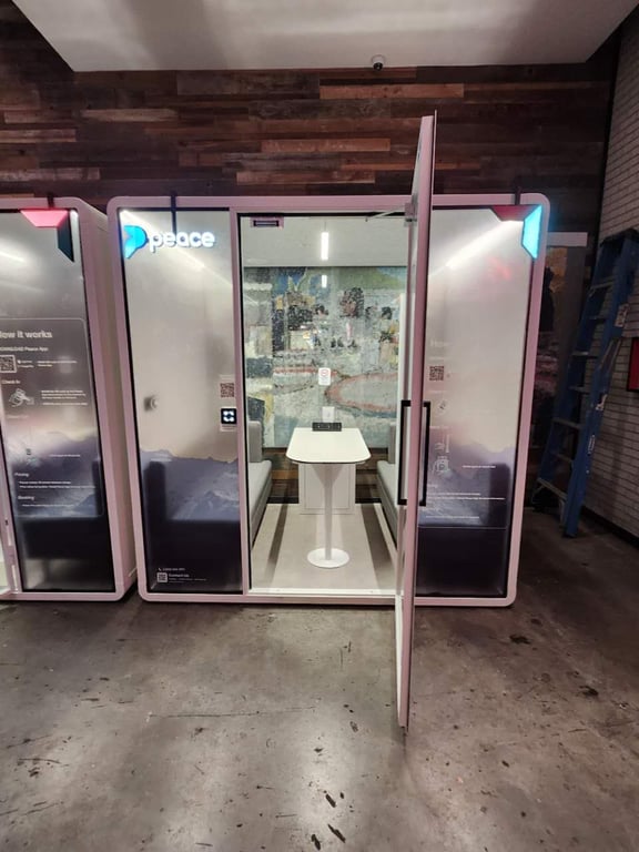 An interior shot of Peace Pod #082