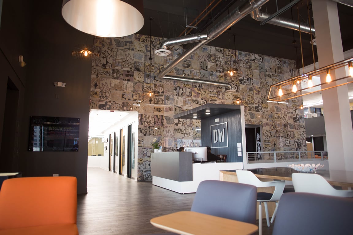 An interior shot of Downtown Works - San Diego