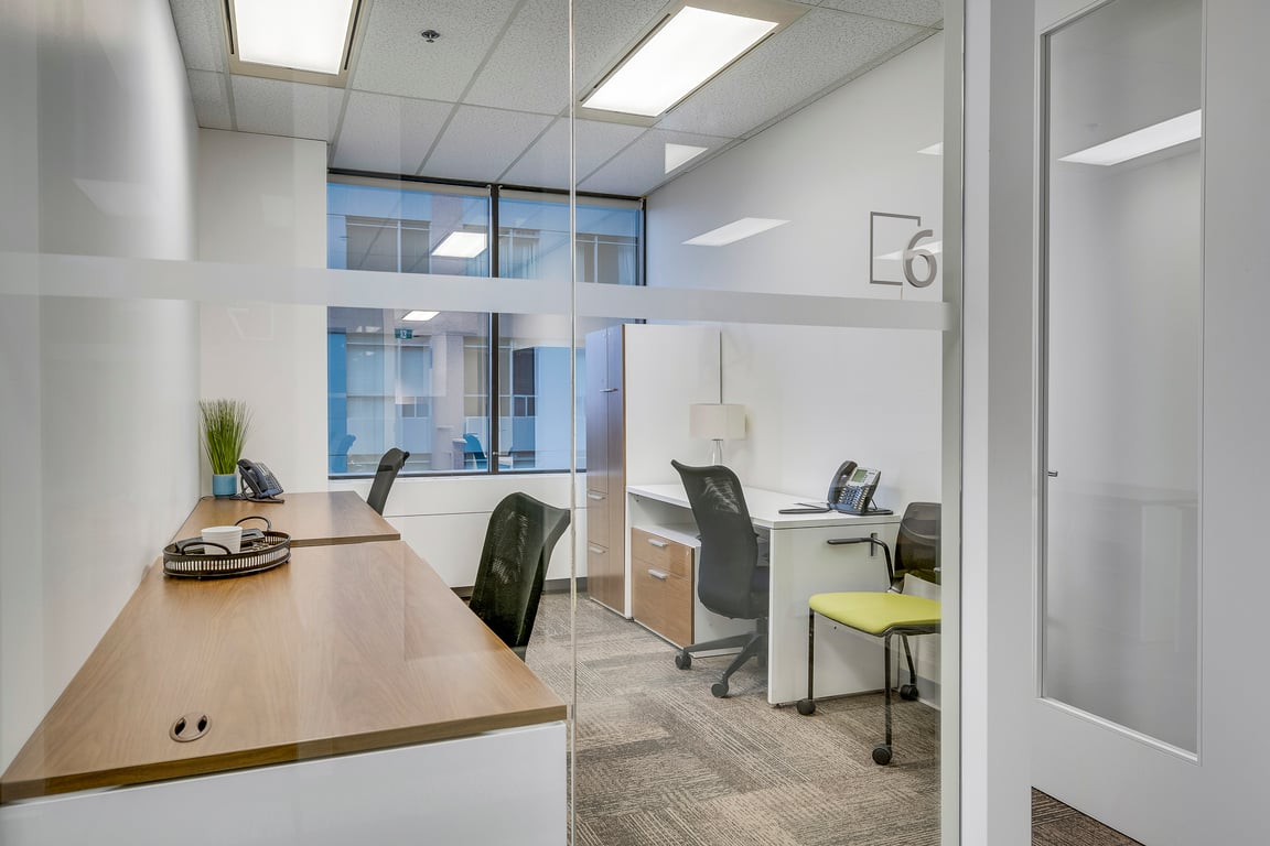 An interior shot of #06 4 Person Window Office