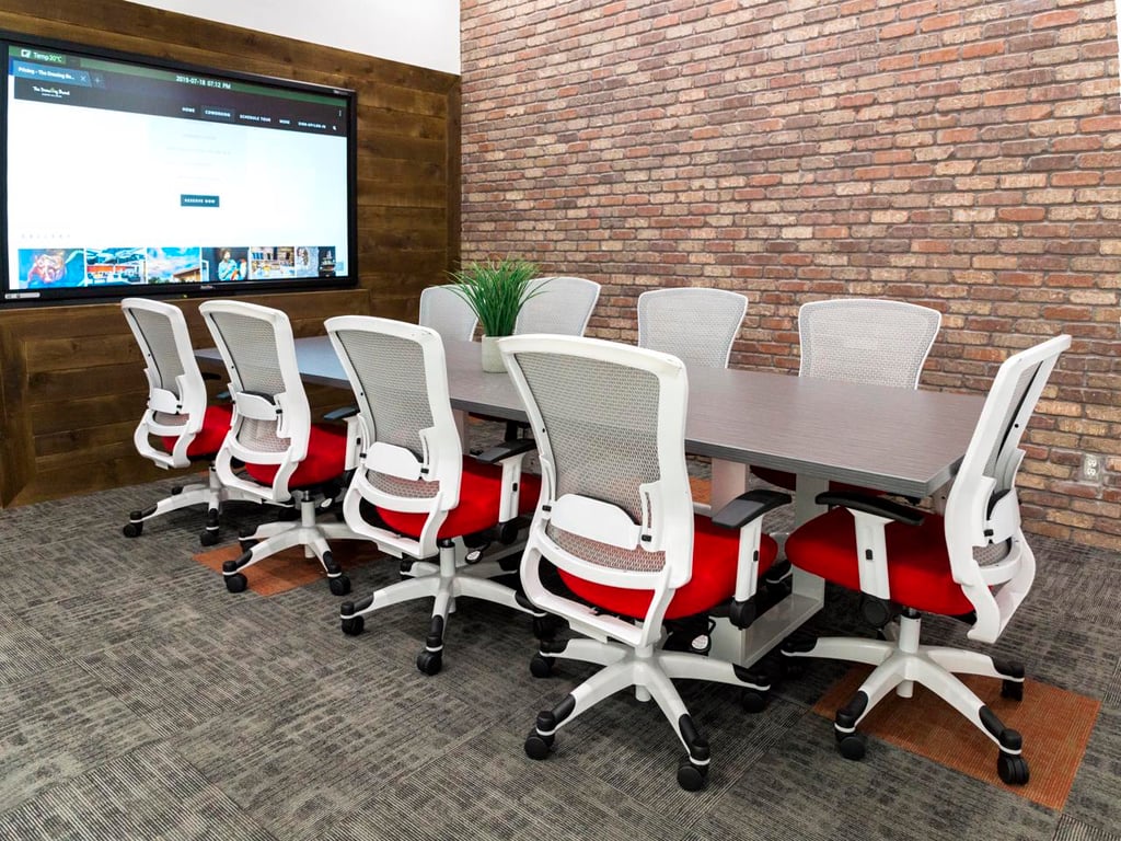 An interior shot of Red Conference Room