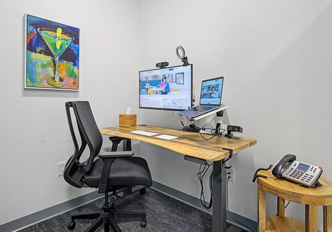 An interior shot of Appletini Micro-Office