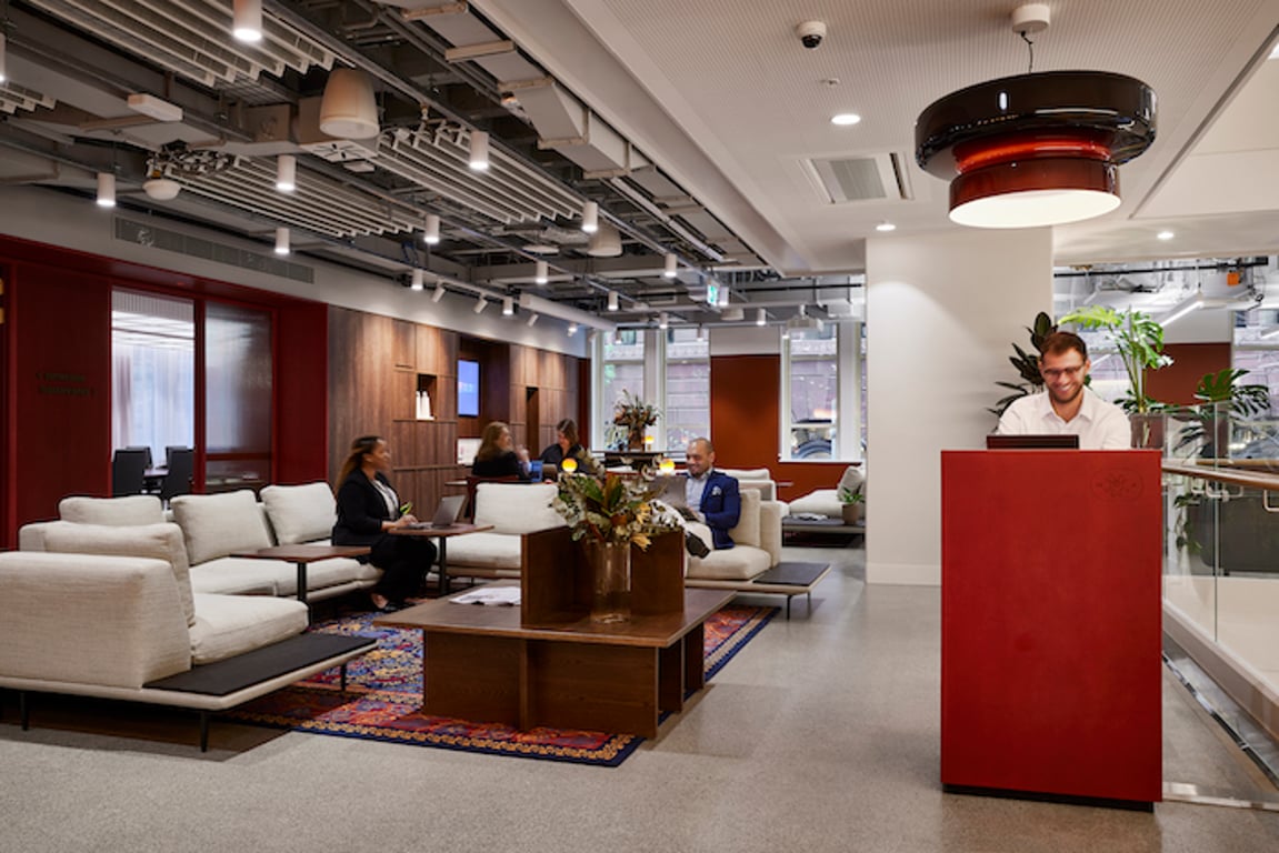 An interior shot of Hub - Martin Place