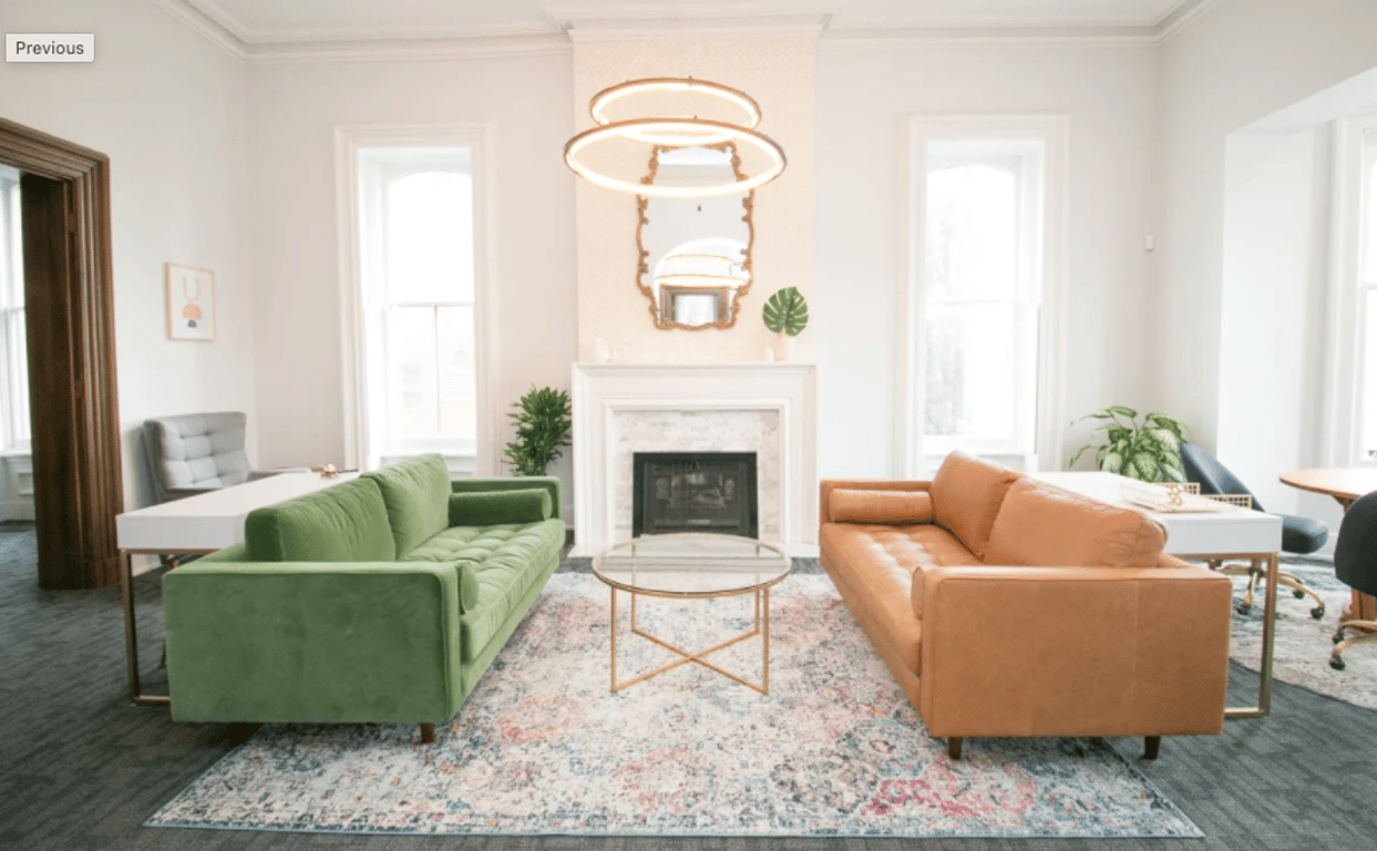 An interior view of Freelances, small business owners, and work from home professionals coming together..