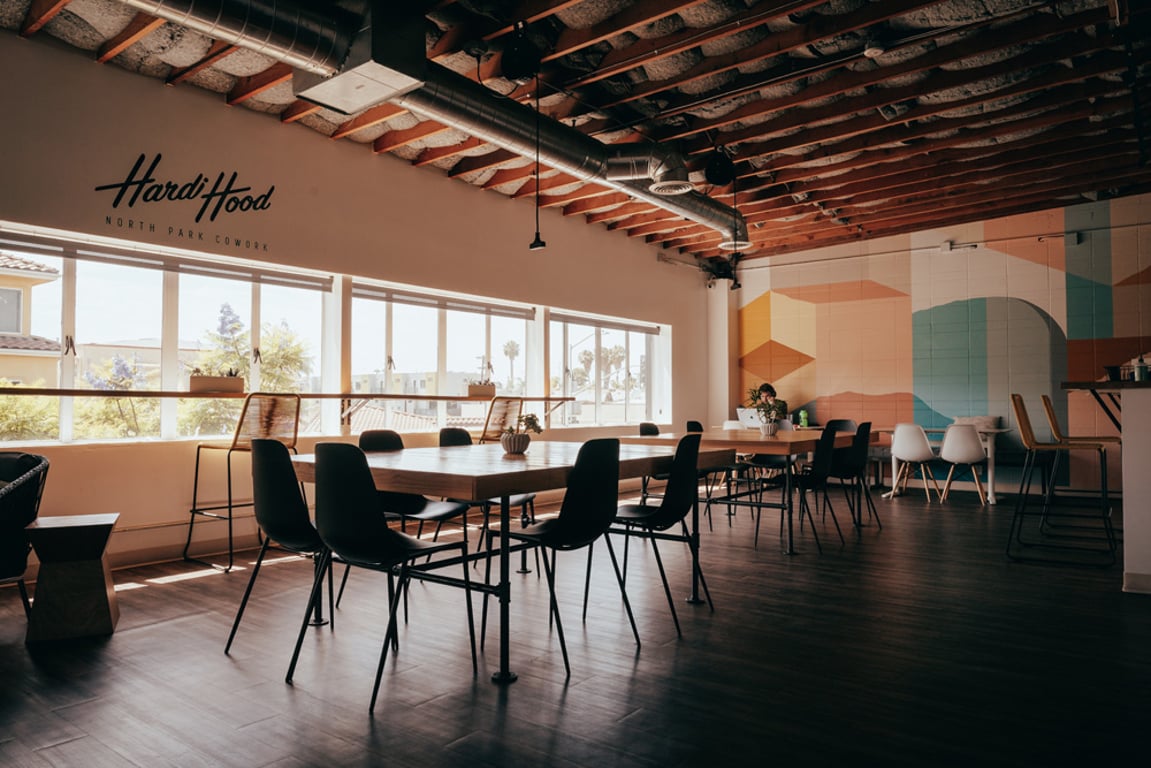 An interior shot of Hardihood Cowork