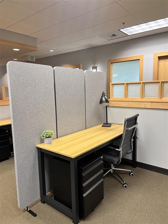 An interior shot of Cubicles