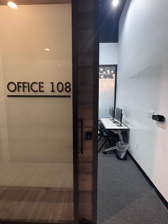 An interior shot of Office 108 - 4 Person Team Work Room