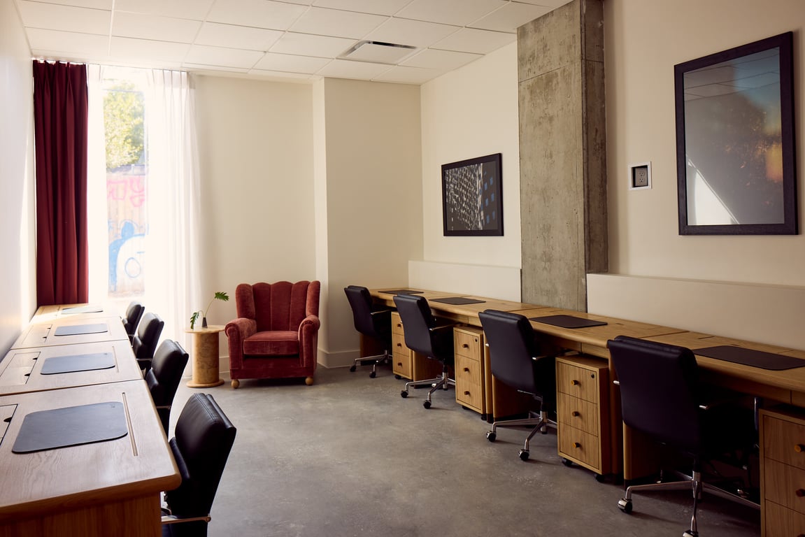 An interior shot of Private Office