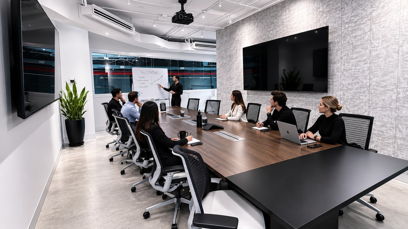An interior shot of Fire - 12-14 person Boardroom