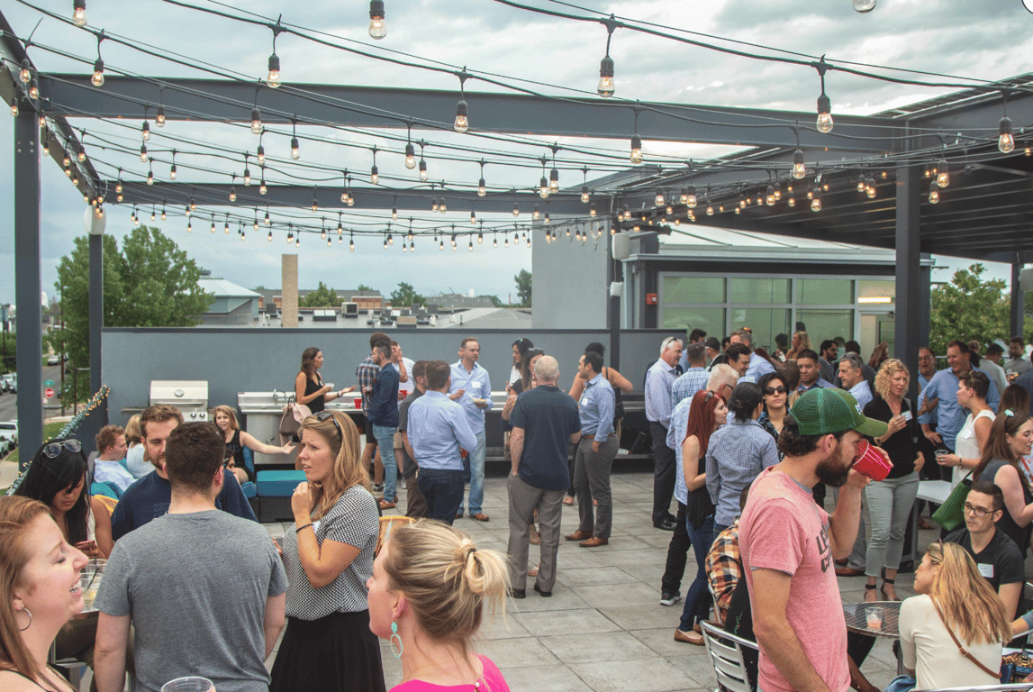 An interior shot of The Rooftop Patio Event Space