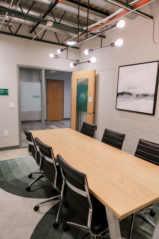 An interior shot of Wade Conference Room (8 people)
