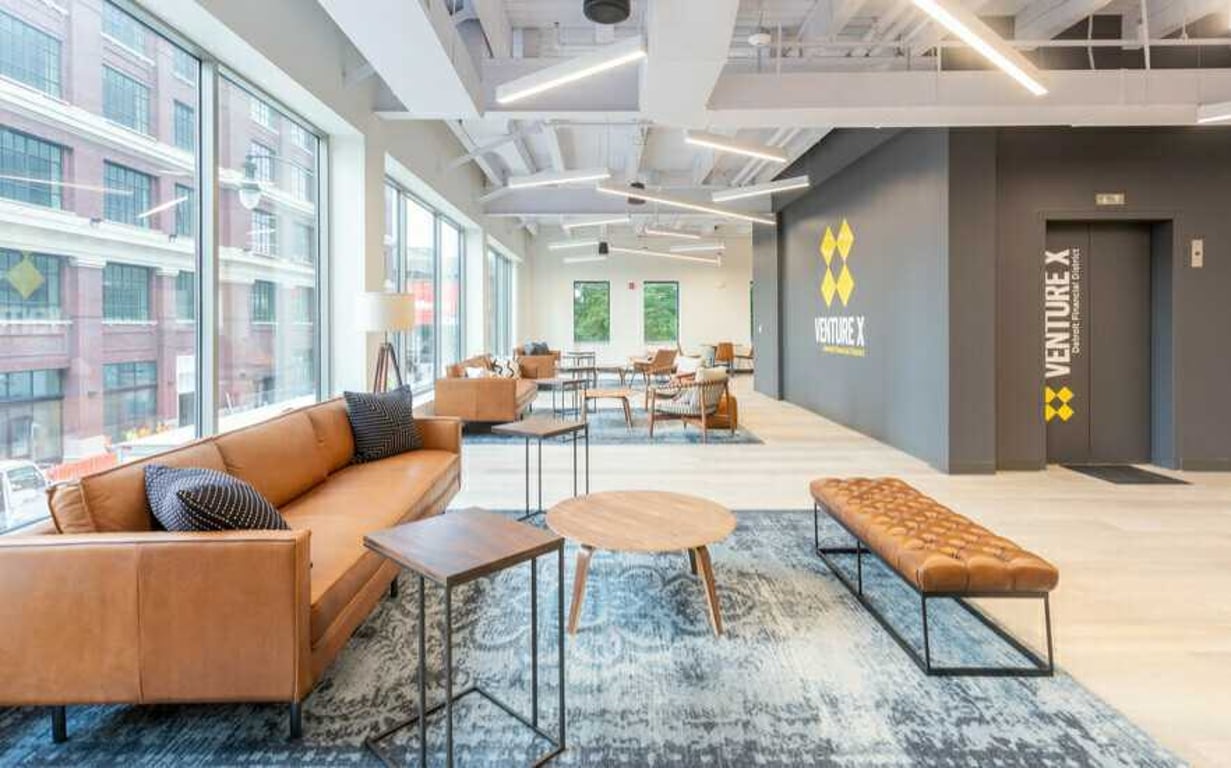 An interior shot of Venture X - Detroit - Financial District