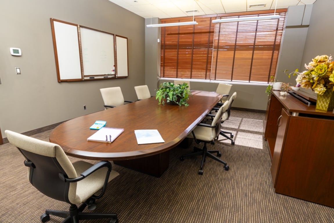 An interior shot of Sunny High Tech Boardroom