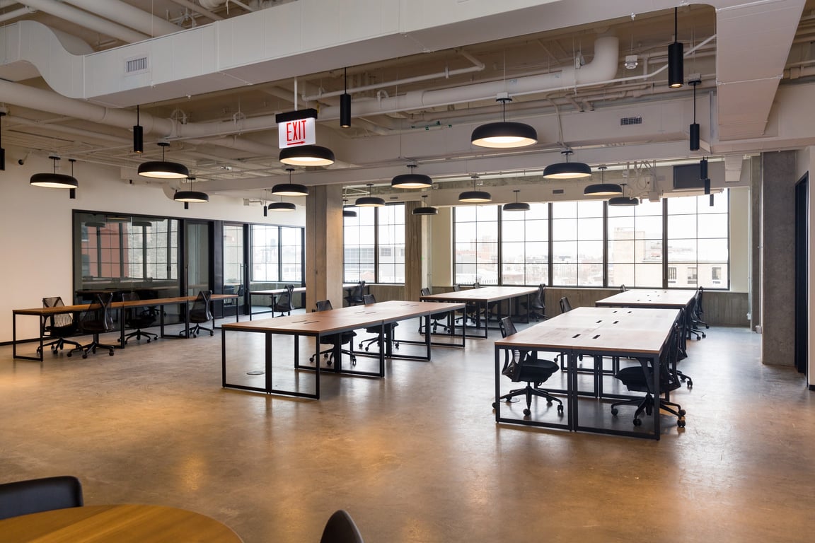 An interior shot of Industrious - Fulton Market
