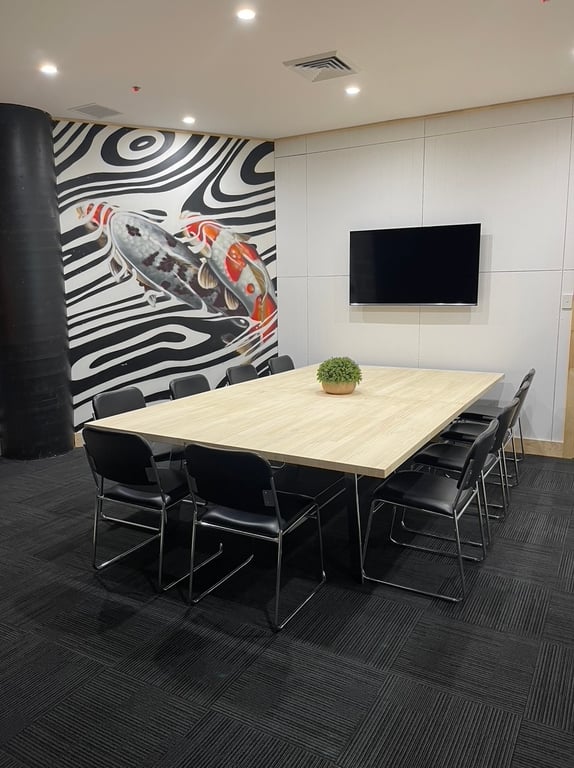 An interior shot of The Koi Pond