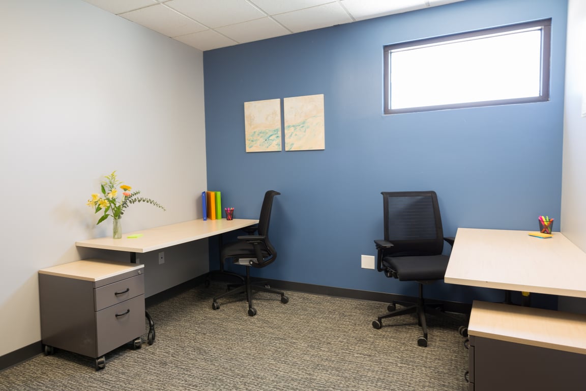 An interior shot of 2-Person Private Office (#8)