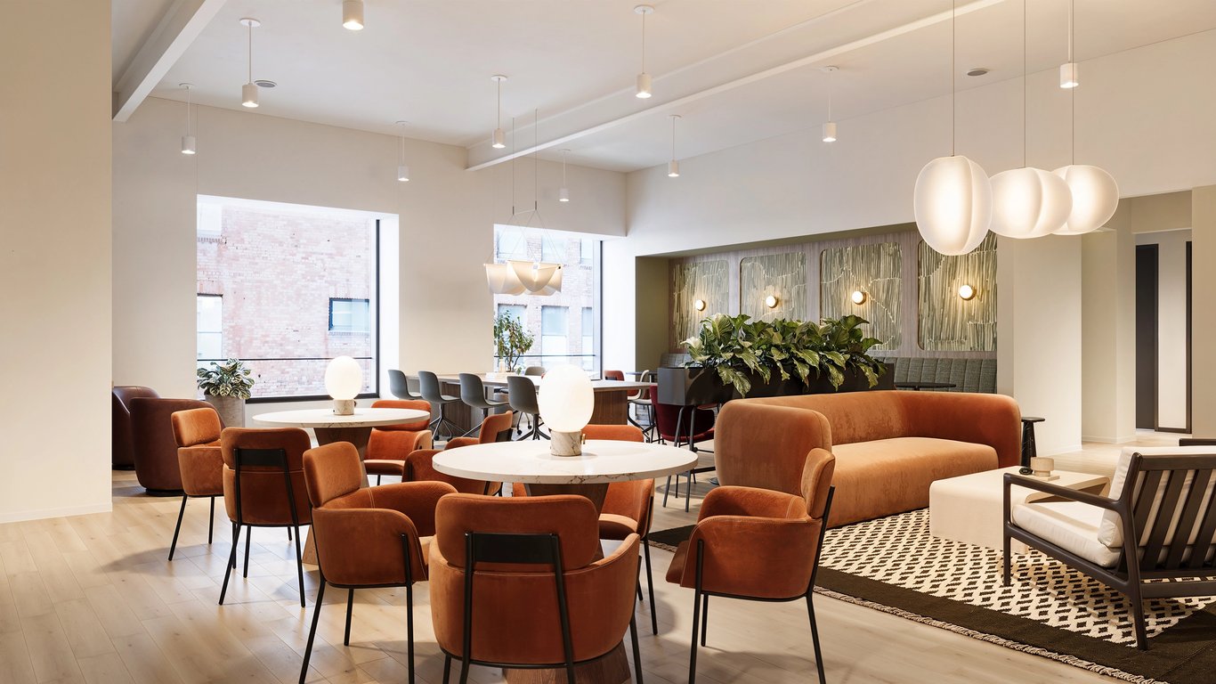 An interior shot of Industrious - San Francisco Financial District