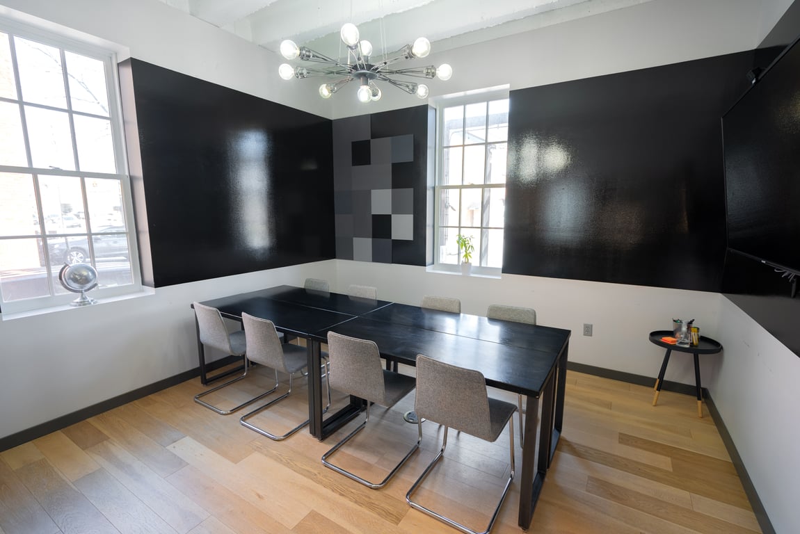 An interior shot of Black & White Room
