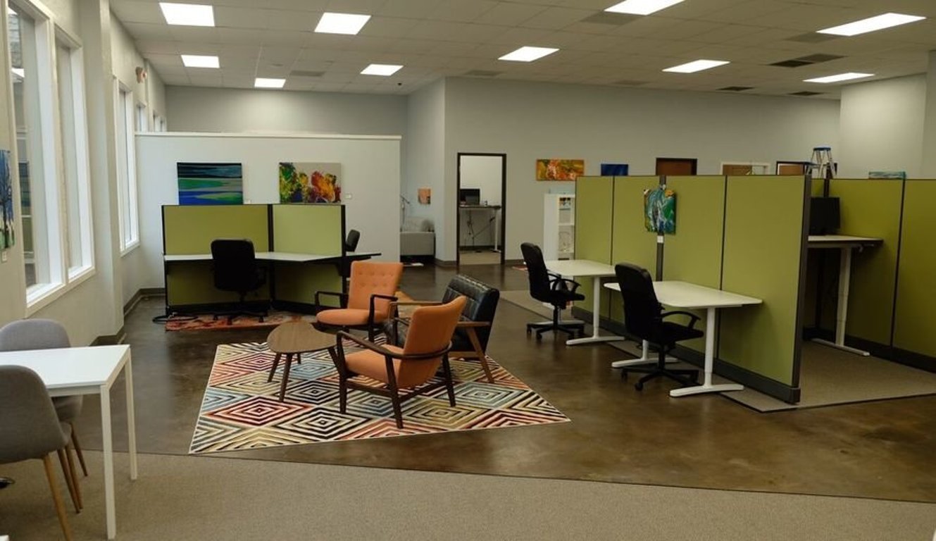 An interior shot of The Workplace in Dripping Springs