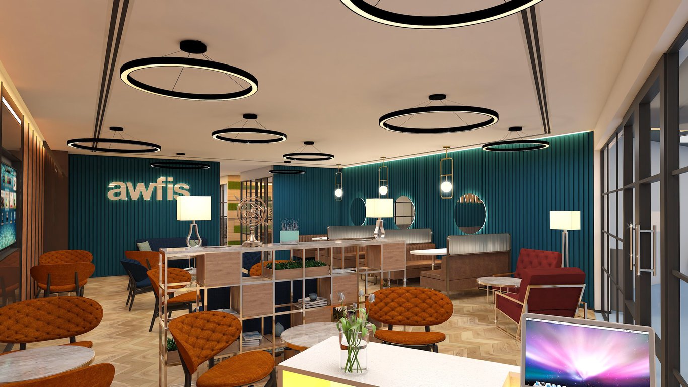 An interior shot of Awfis - Adani Inspire BKC