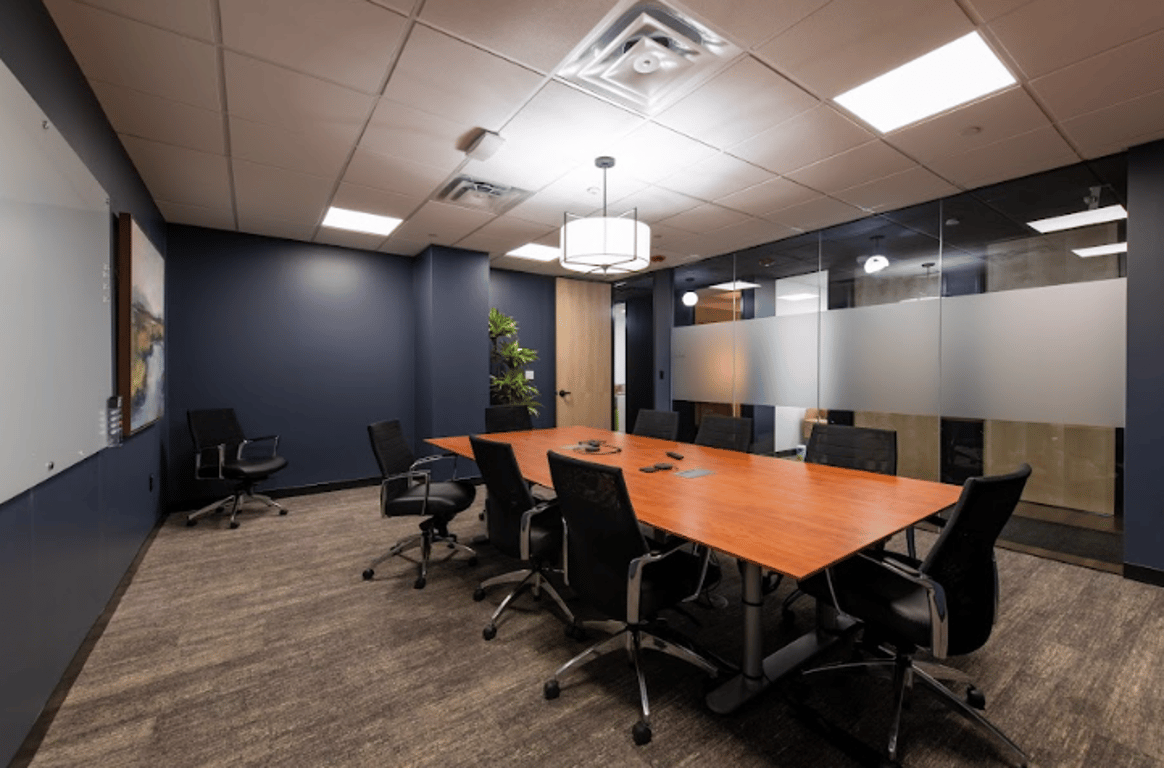 An interior shot of 10 Person Conference Room