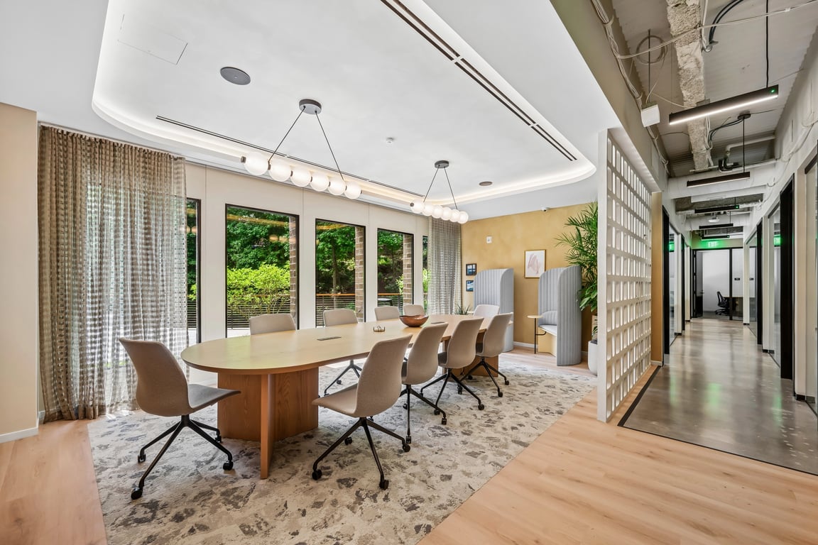 An interior shot of Industrious - Greenwich Office Park