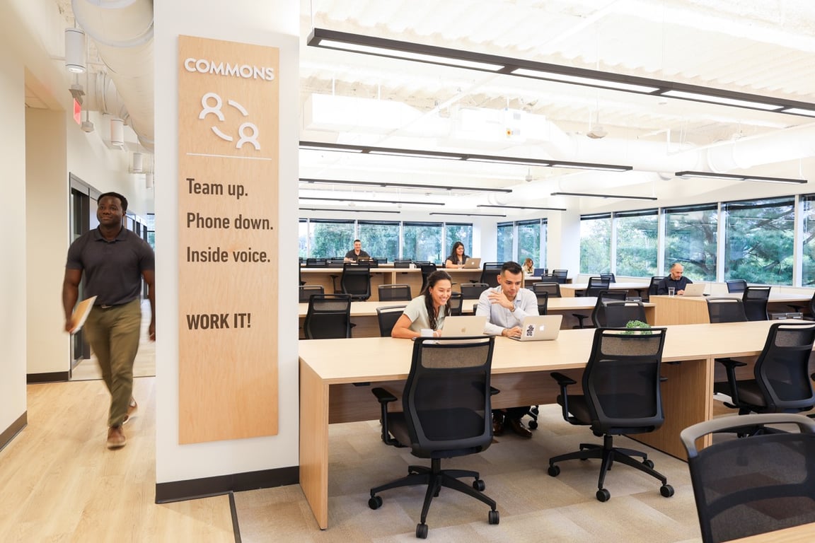An interior shot of Workbar Framingham