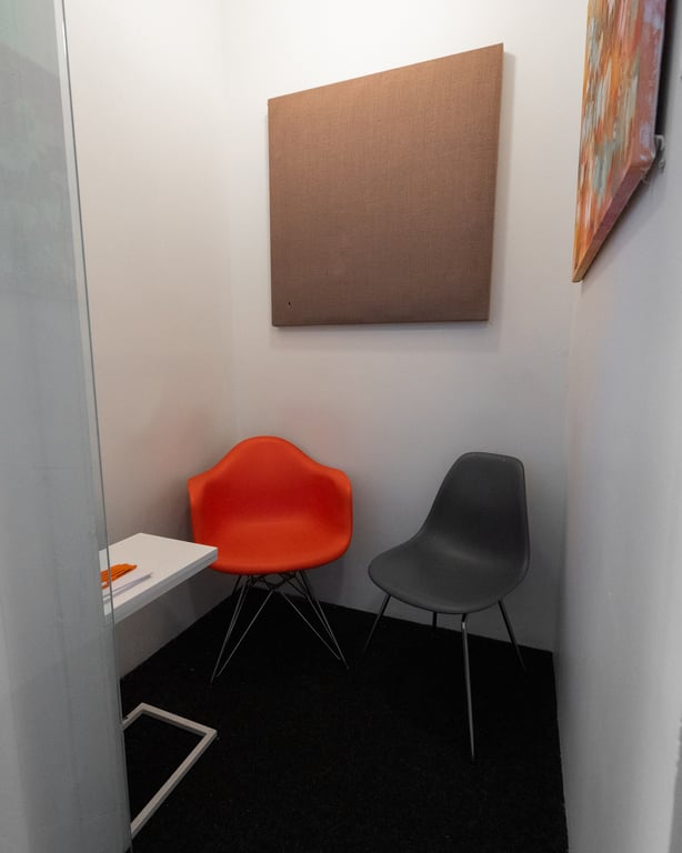 An interior shot of Chat Room 1