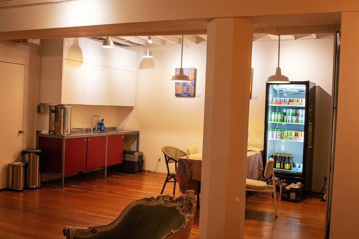 An interior shot of Decentered Studio