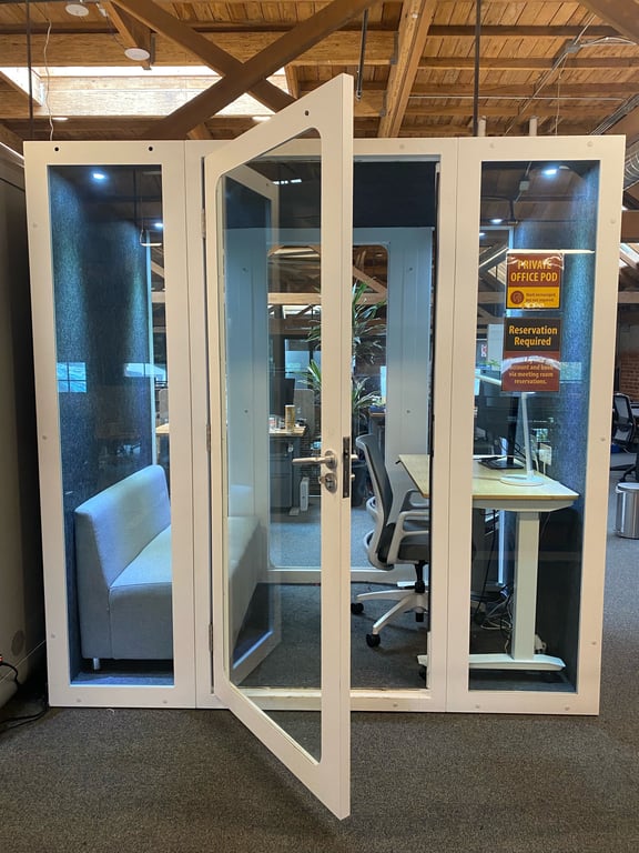An interior shot of Private Office Pod 2