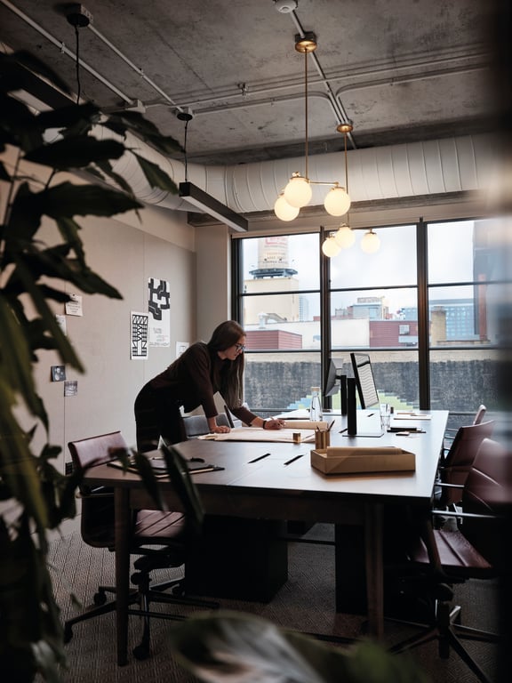 An interior shot of Shared Semi-Private Dedicated Desk