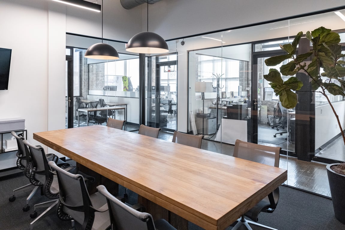 An interior shot of Industrious - Wicker Park