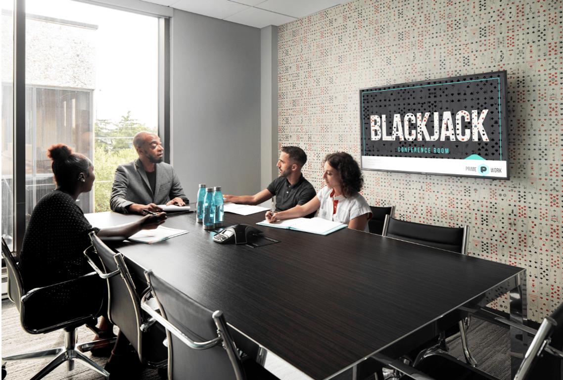 An interior shot of Blackjack Conference Room