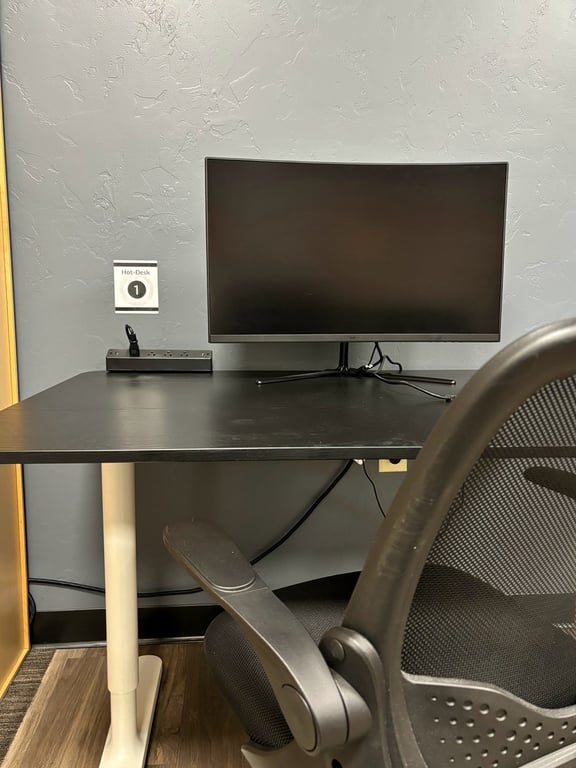 An interior shot of Hot Desk 1