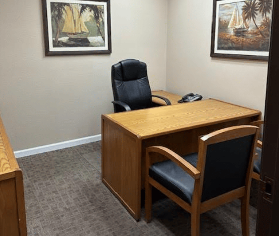 An interior shot of Private Office Suite #134