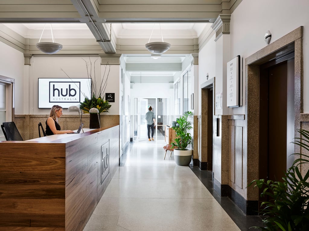 An interior shot of Hub - Anzac Square