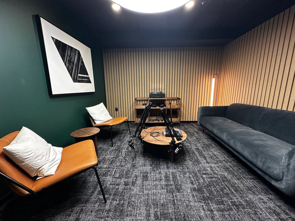 An interior shot of Podcast Room