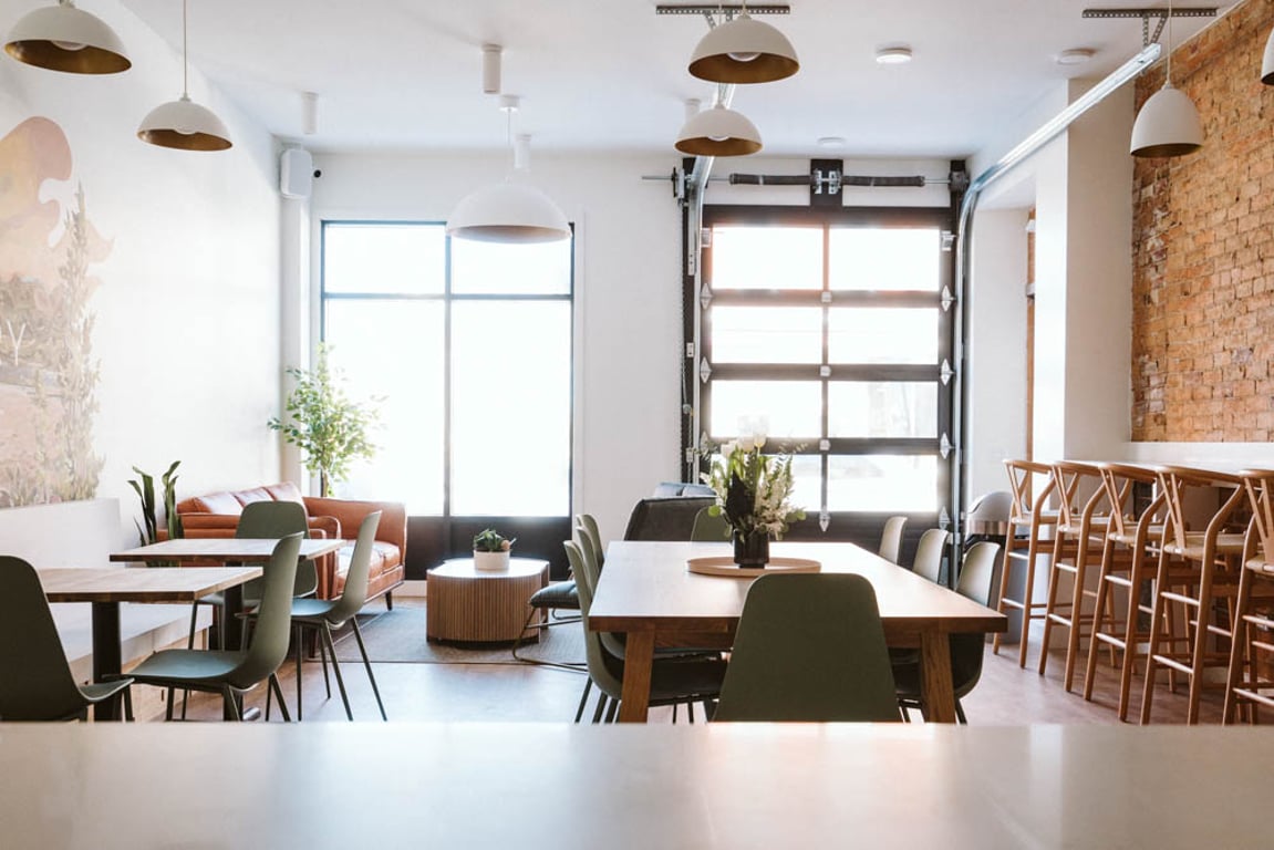 An interior shot of Foundry Collective & Coffee Bar