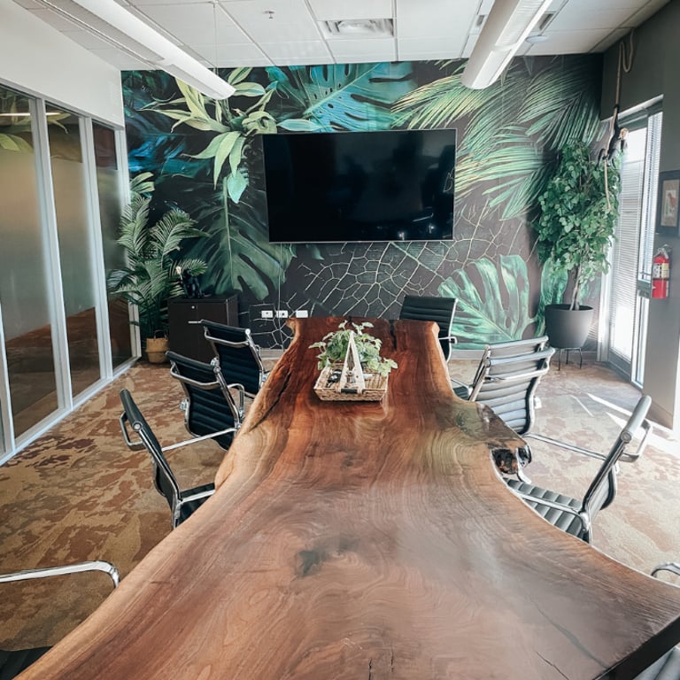 An interior shot of The Jungle Room