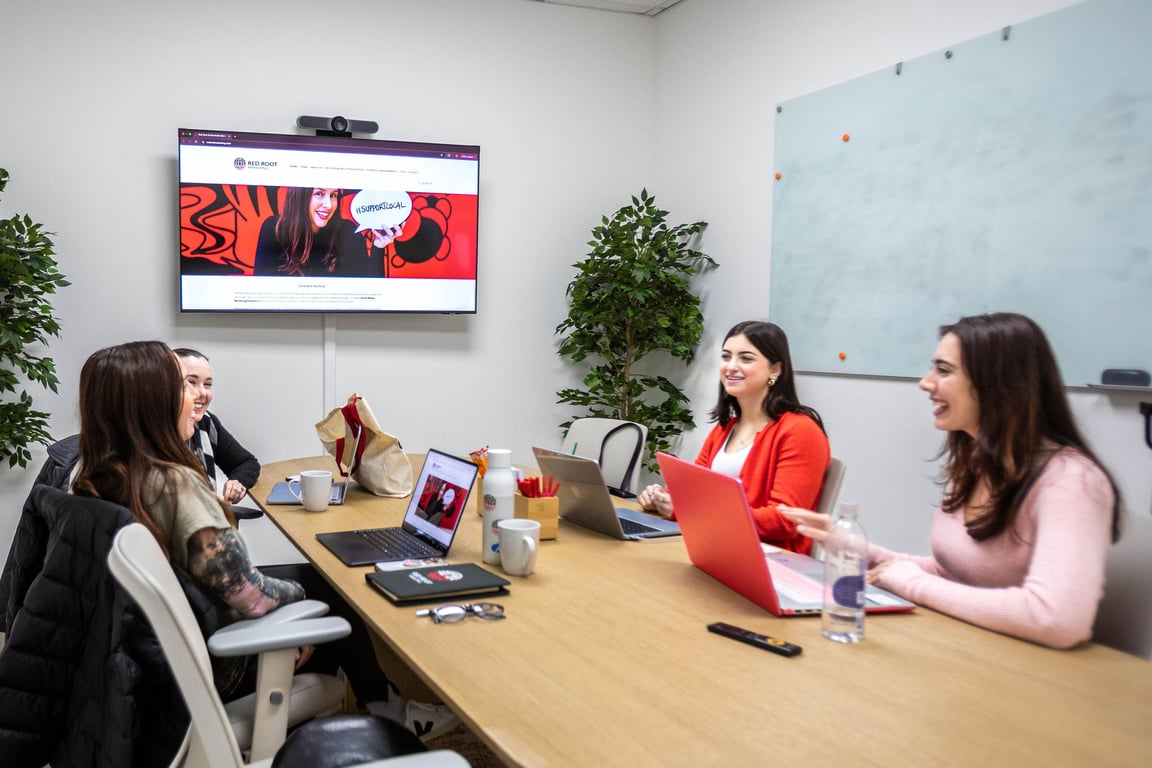 An interior shot of 6 Person Conference Room