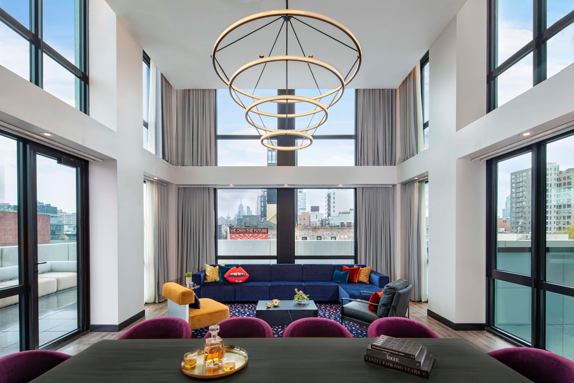 An interior shot of Moxy Lower East Side - Factory Loft