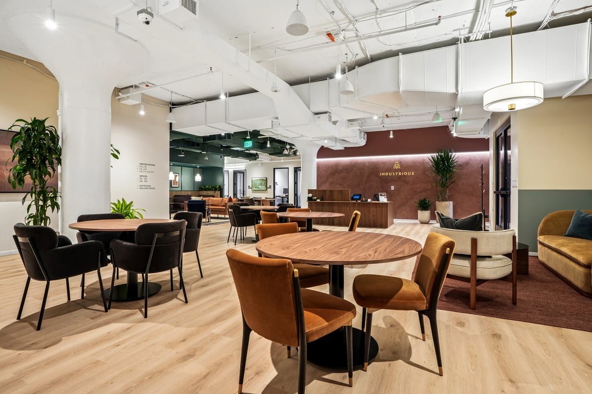 An interior shot of Industrious - Fenway