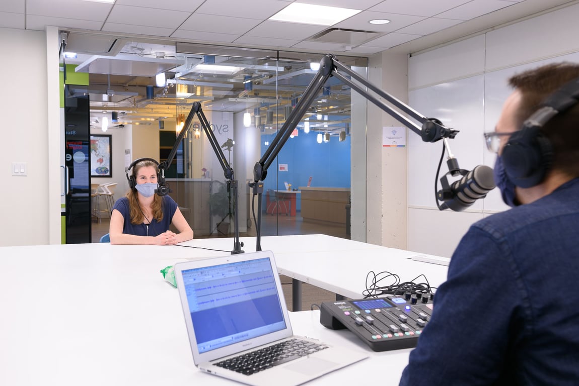 An interior shot of Media Lab