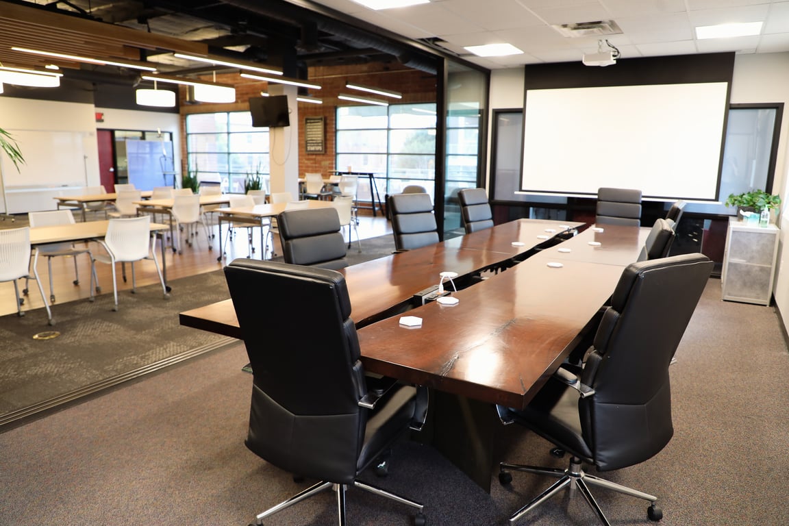 An interior shot of Perimeter 83  Board Room