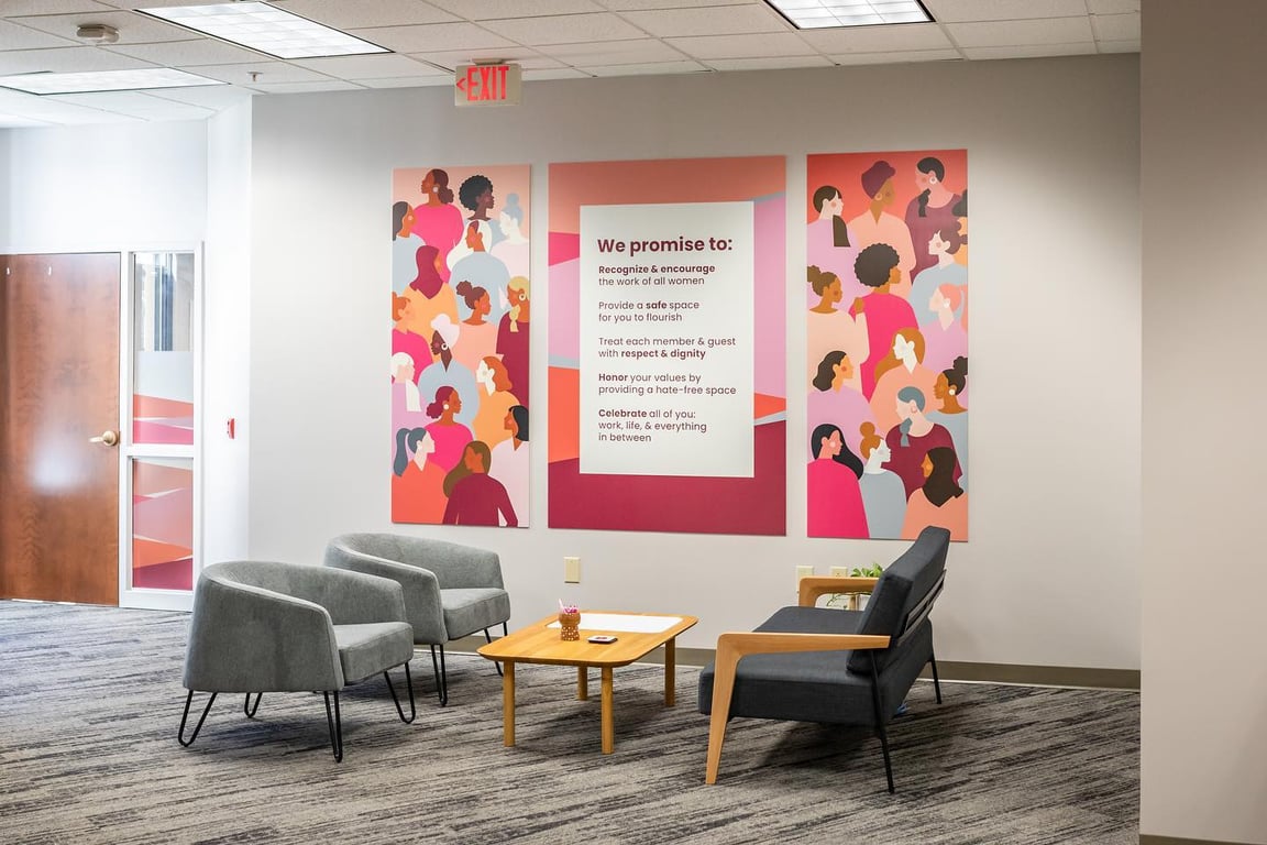 An interior shot of Blush Cowork