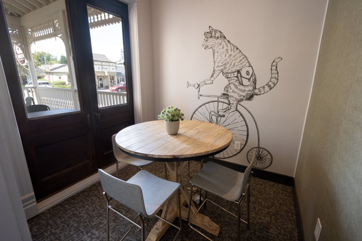 An interior shot of Hipster Room